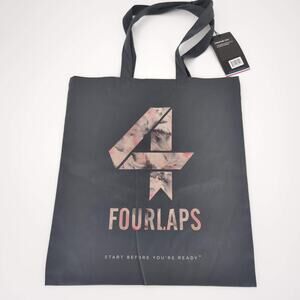 4 Laps/Four Laps Gray/Grey with Pink Camo Logo 2-Way Stretch Signature Tote NWT